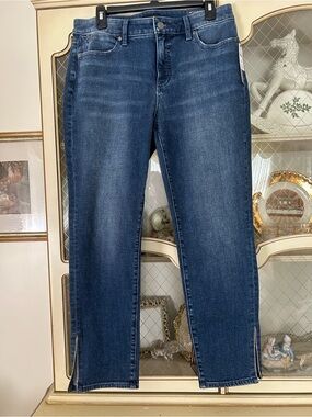 NWT Slim Ankle Jeans/Rhinestone trim Sz 10 C:5044A-100